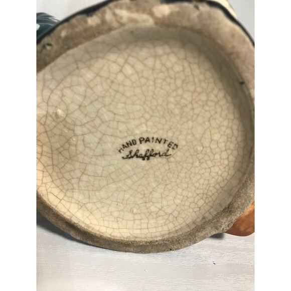 Pirate Teapot Vintage Shafford Hand Painted Ceramic Collectible Toby Style 5.75" - Picture 6 of 8